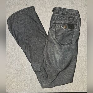 Vintage Y2K Stitches brand Chekore black corduroy womens pants size 29 x 32
